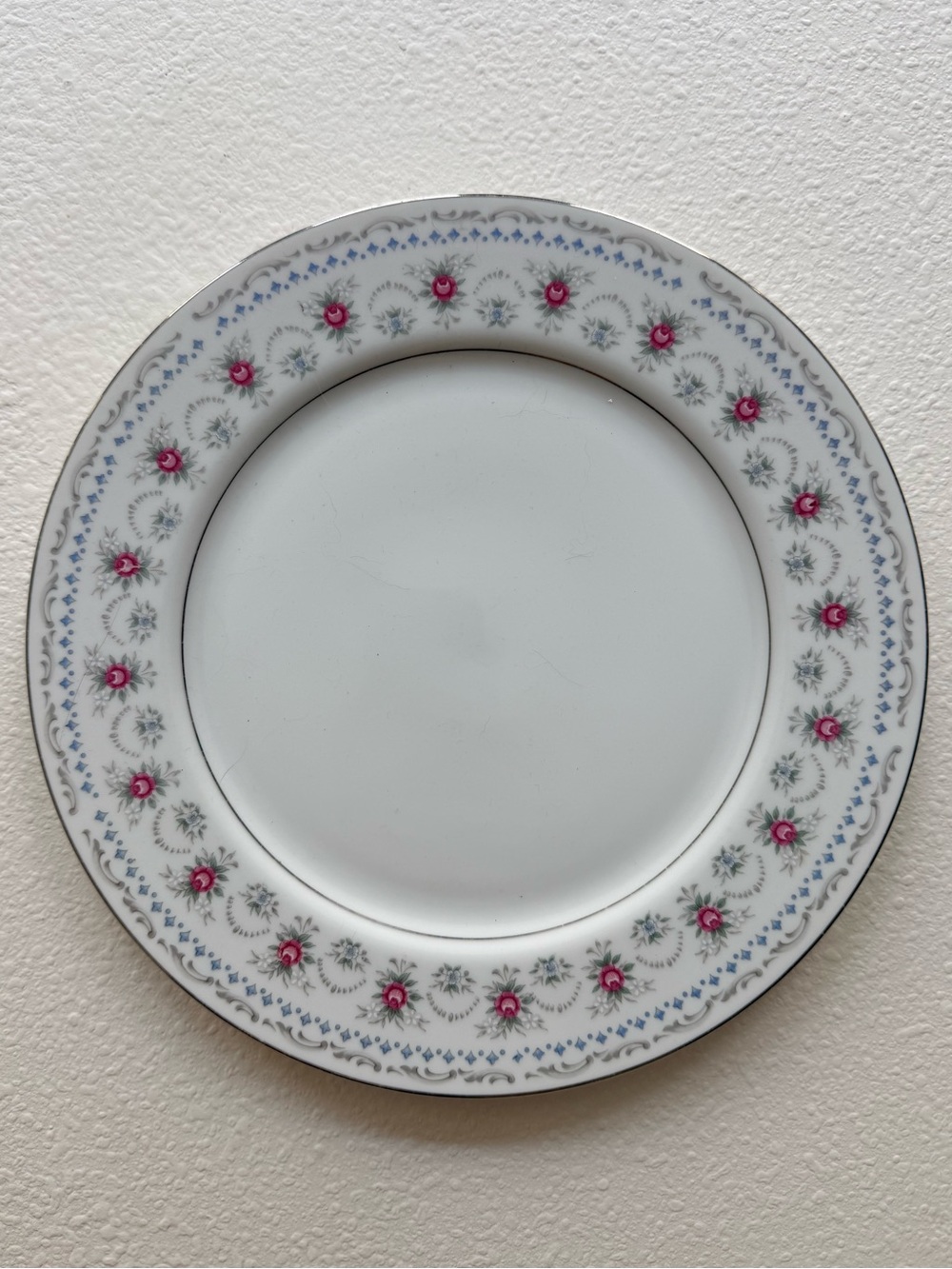 Sweet Lorraine Fine China Japan Dinner Plate Pink Floral Border 1014 3 Available